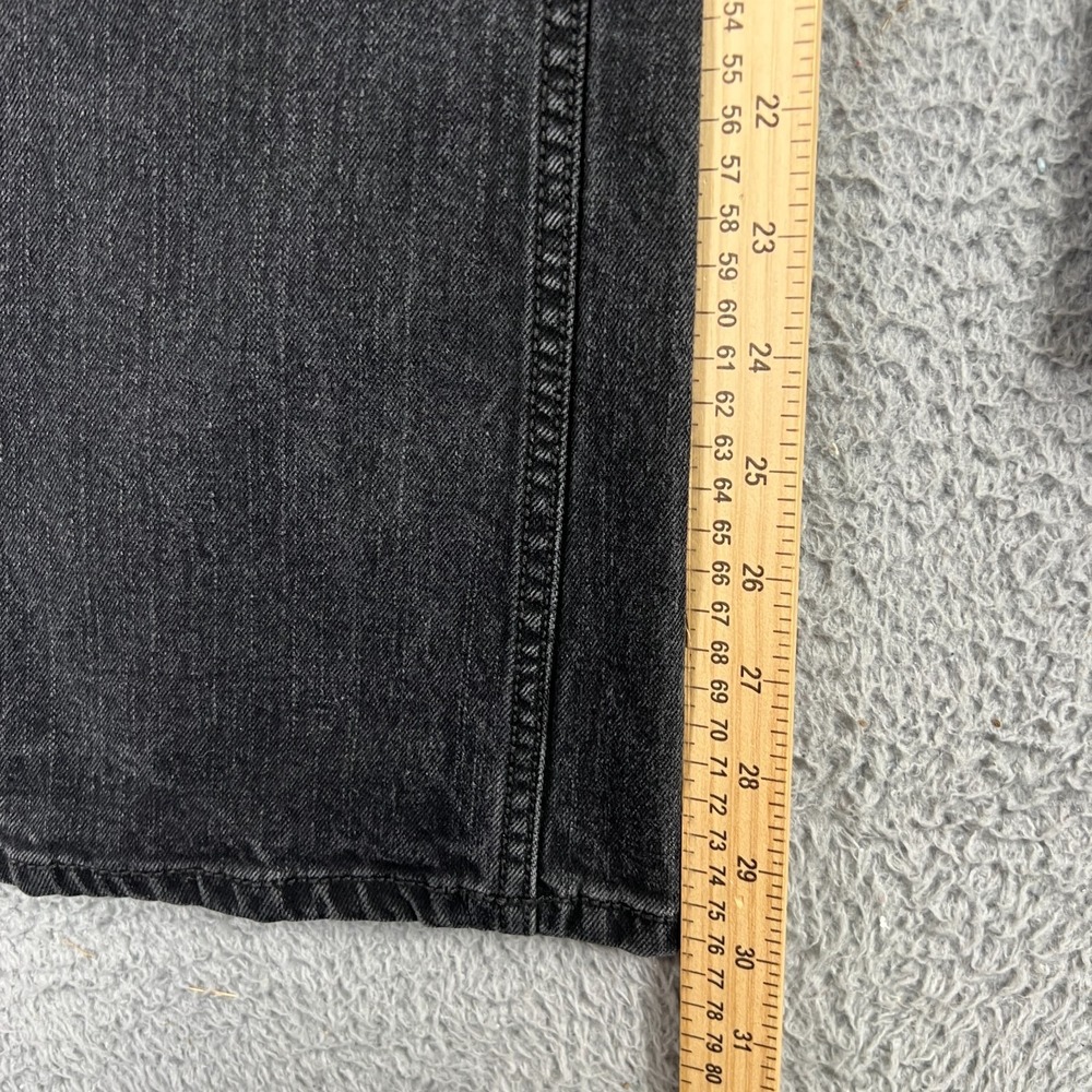 Y2K Harley Davidson Jeans Womens 31"x30 Black Bootcut Stretch Crystal Script - Picture 3 of 12
